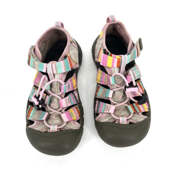 Keen Kids 3 (EU35) Pink Rainbow Newport Water Sandal Closed Toe - Picture 4 of 9